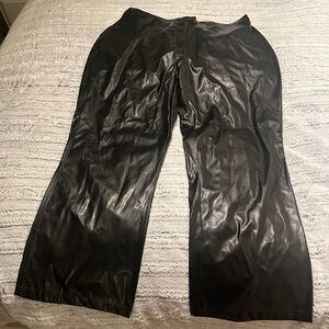 Black Faux Leather Pants